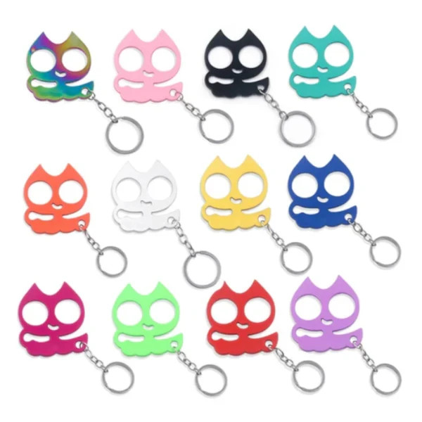 Cute Cat Ear Keychain Bottle Opener – Kitty Key Ring Multicolor Alloy Keychain