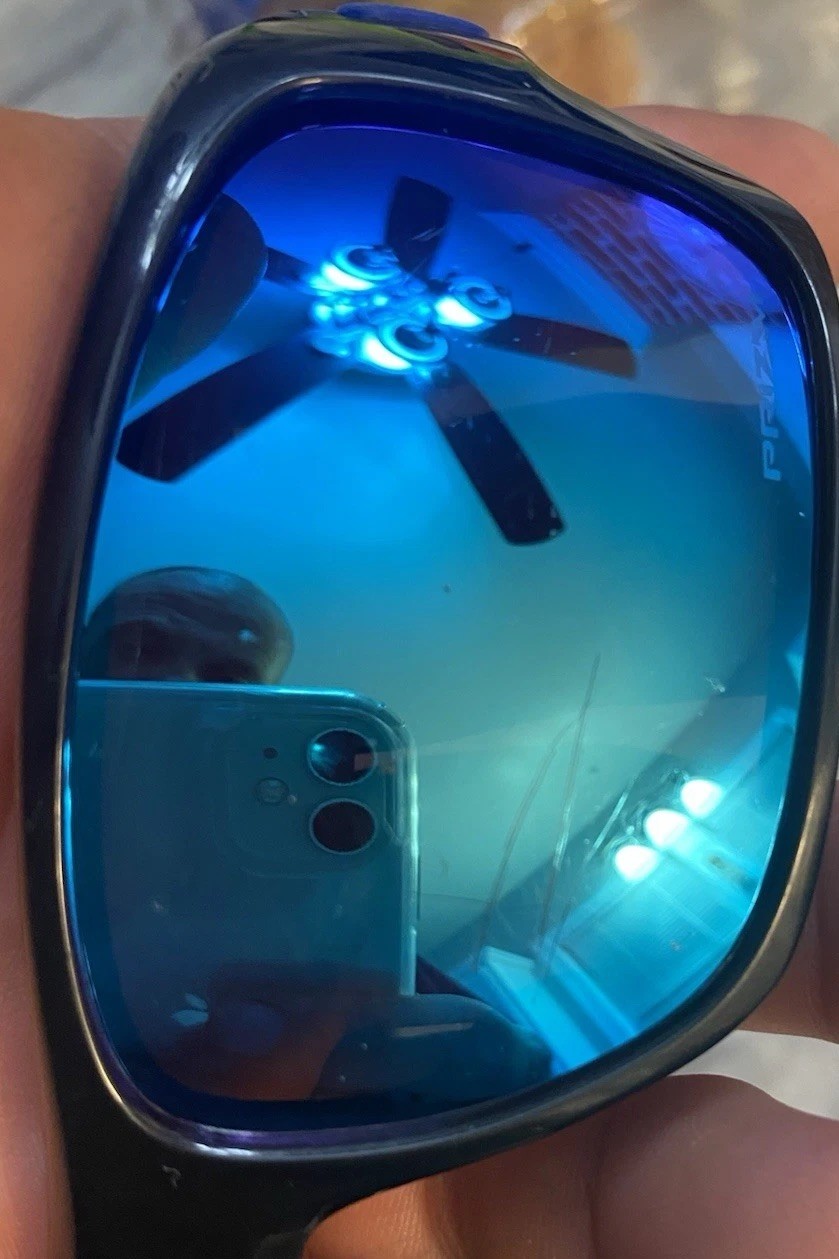 Oakley Men’s Turbine Sunglasses Smoke Clear Frame Blue Lens