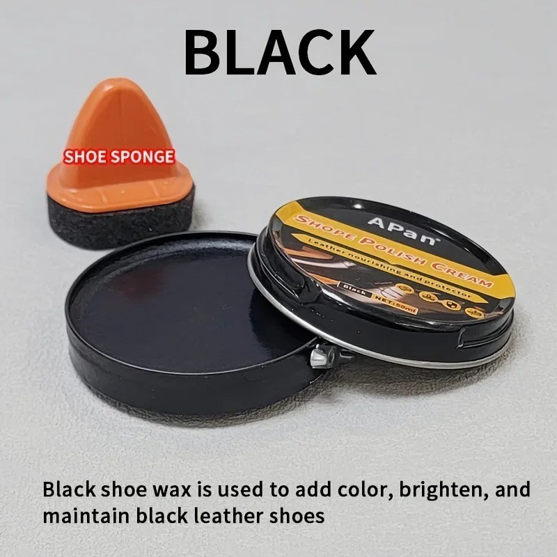 Shoe Boot Polish Quickly Shine Leather PASTE WAX Protector Waterproof 50ml Can