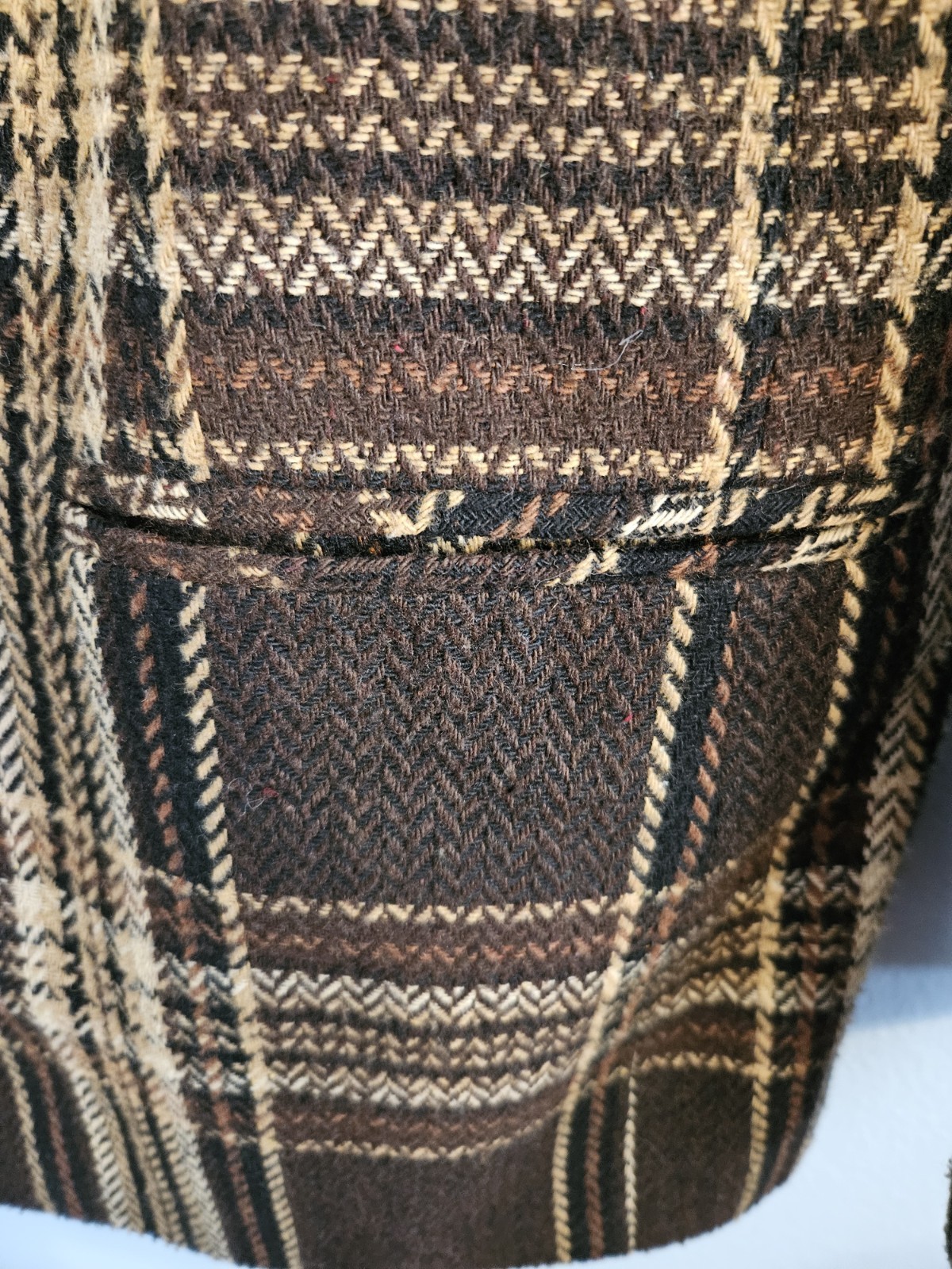 Vintage Worthington Brown And Tan Plaid Blazer
