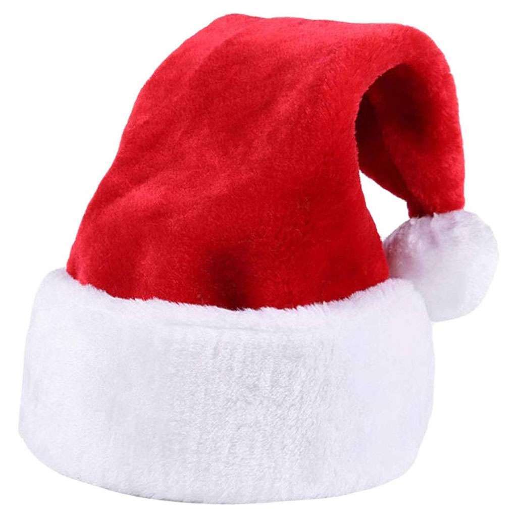 Adults Kids Premium Christmas Santa Claus Hat Cosplay Costume Plush Xmas Cap US