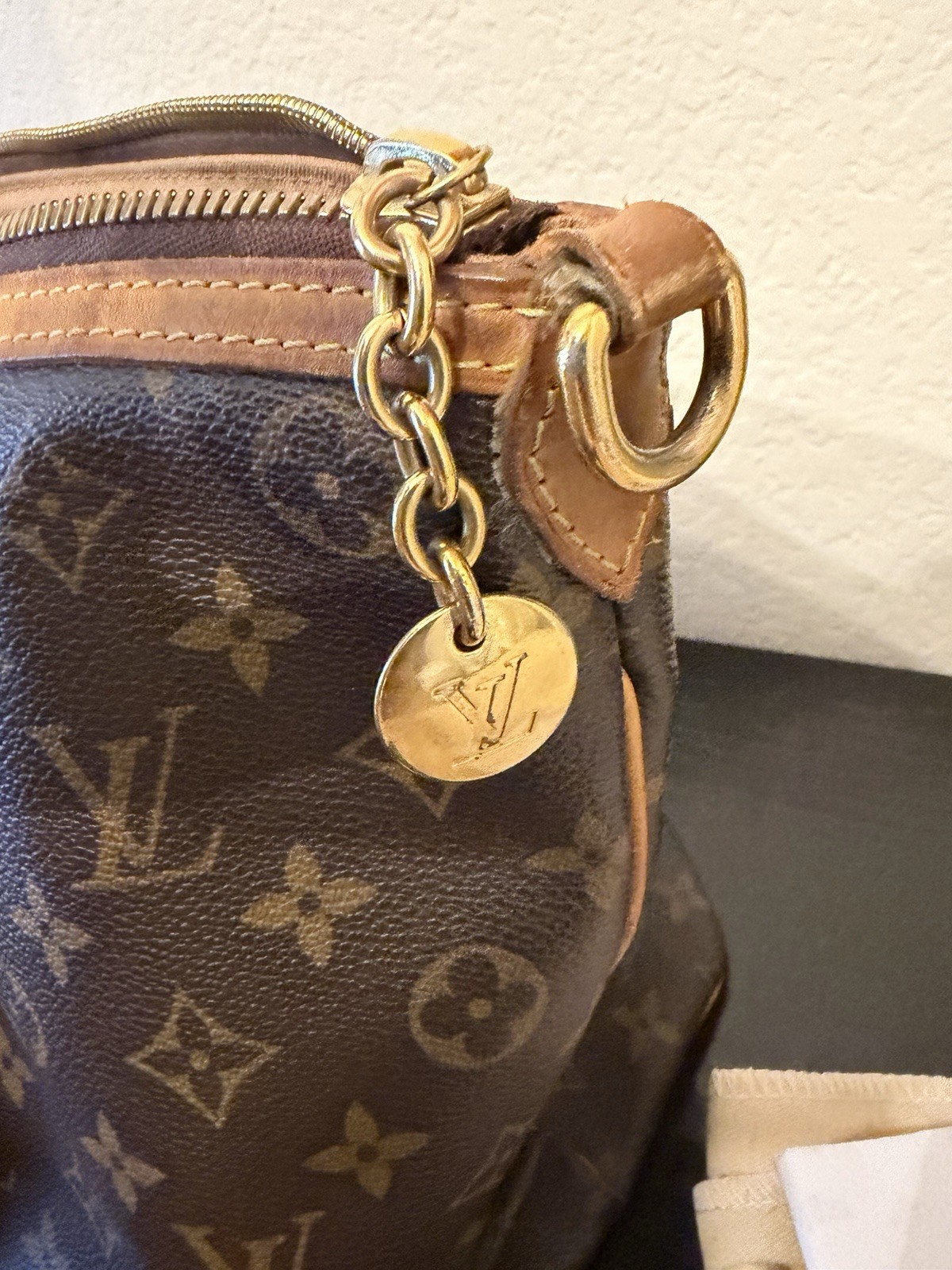 Louis Vuitton Monogram Palermo PM Handbag M40145 Brown 2-way bag
