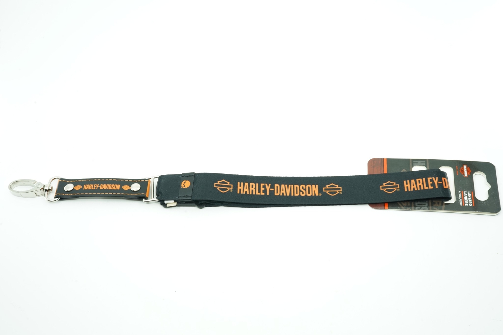 Official Harley-Davidson Polyester Lanyard, Classic B&S Logo – Black