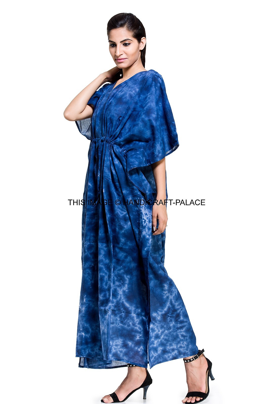 10 Pcs Wholesale Lot of Kaftan Women Kaftan Dress Indigo Blue Beach Long Caftan