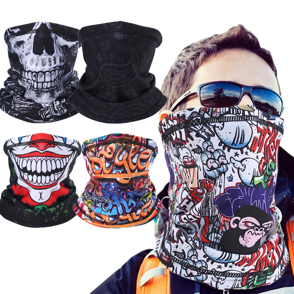 Skull Mask Neck Gaiter Scarf Headwear Halloween Mask Balaclava Face Mask Bandana