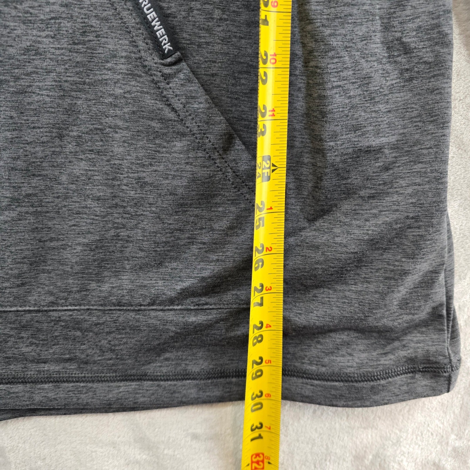 Truewerk B2 Hoodie Mens Large Gray Heathered Long Sleeve Performance Workwear