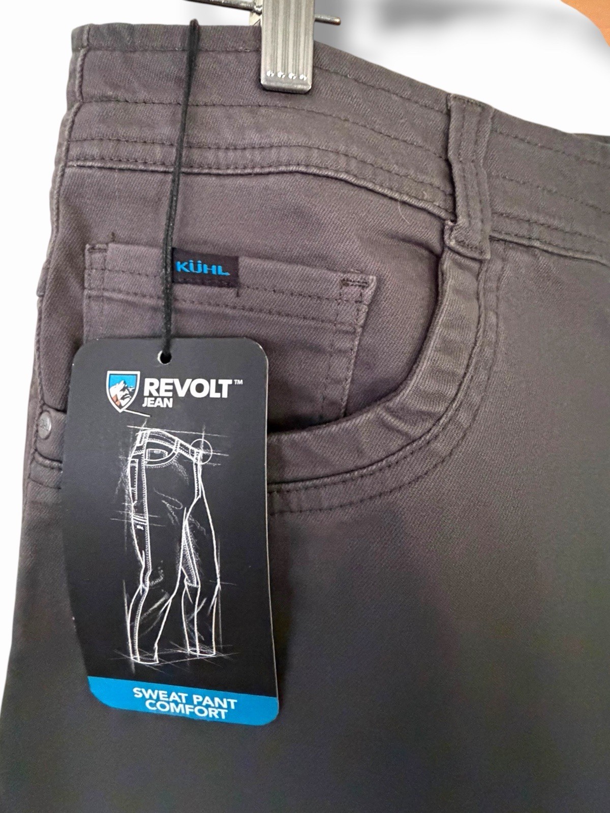 Kuhl Men’s Revolt Jean Tapered Pavement Color – Brand New w/ Tags Size 34 X 32
