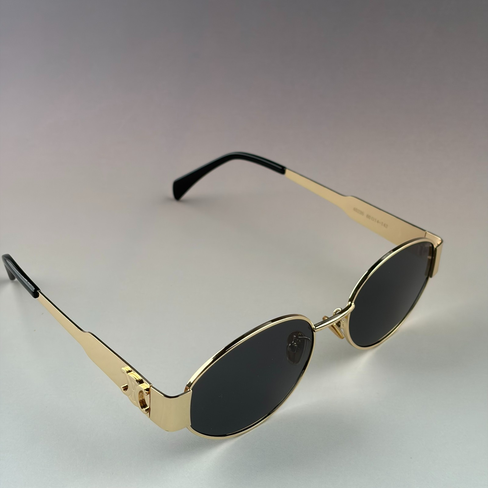 New In Box – Celine Women Men Sunglasses Triomphe Gold Metal Oval Frame Driving