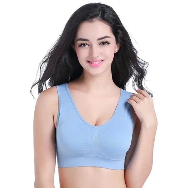 Sport Bras Seamless Wire-Free Light Support Tank Sports Yoga Sleep Bra 3 Pack US