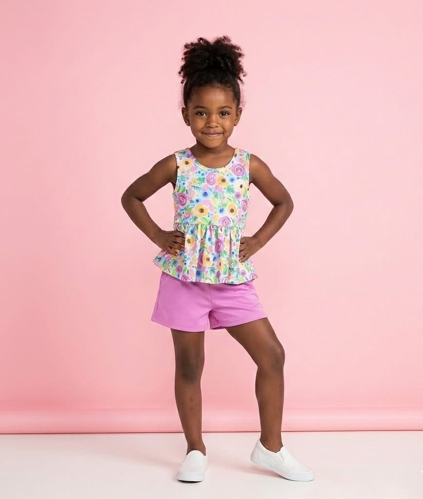 Pete + Lucy Summer Capsule Girls Purple Shorts in Size 7/8