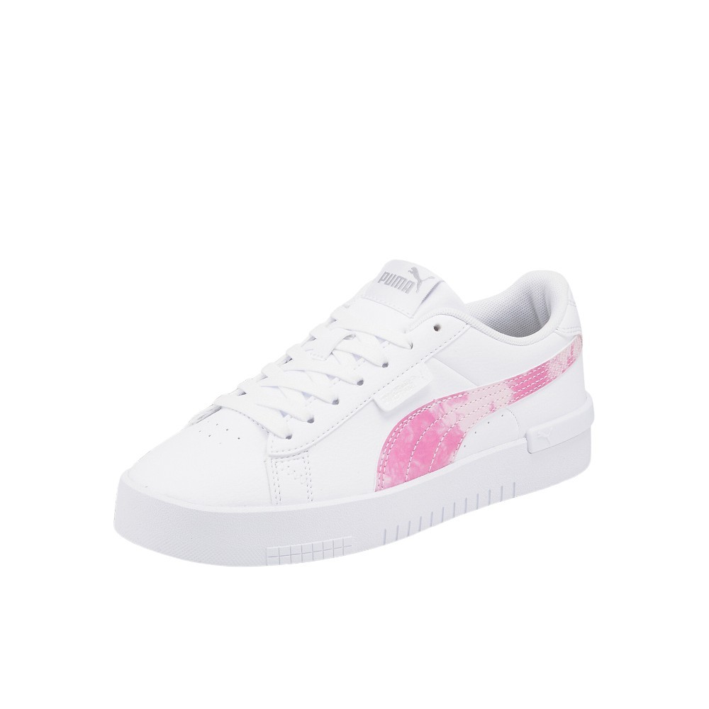 PUMA Jada Bleach Lace Up Youth Girls White Sneakers Casual Shoes 384882-01
