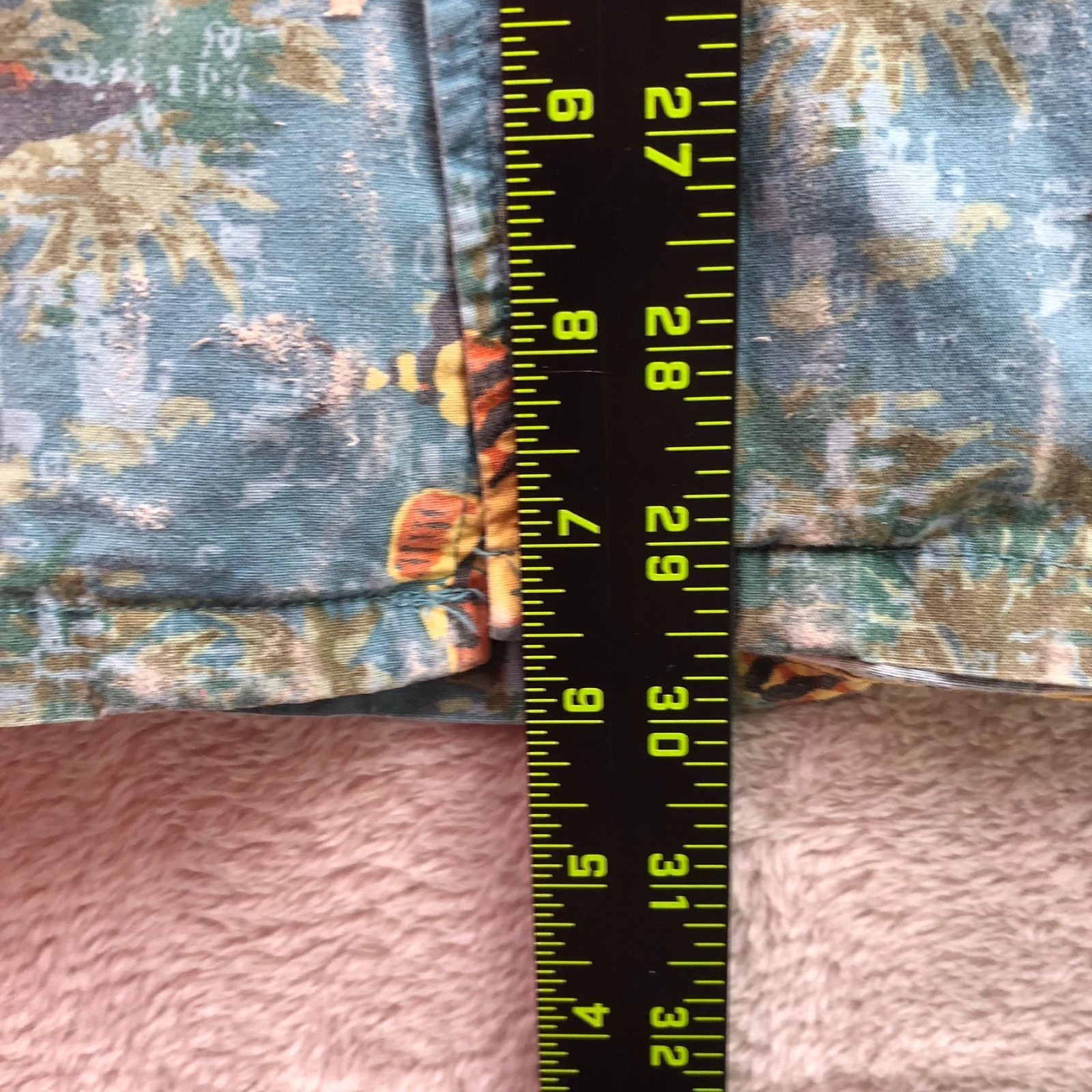 Morro Bay Mens Hawaiian Shirt Large Short Sleeve Beach Fish Print 100% Cotton