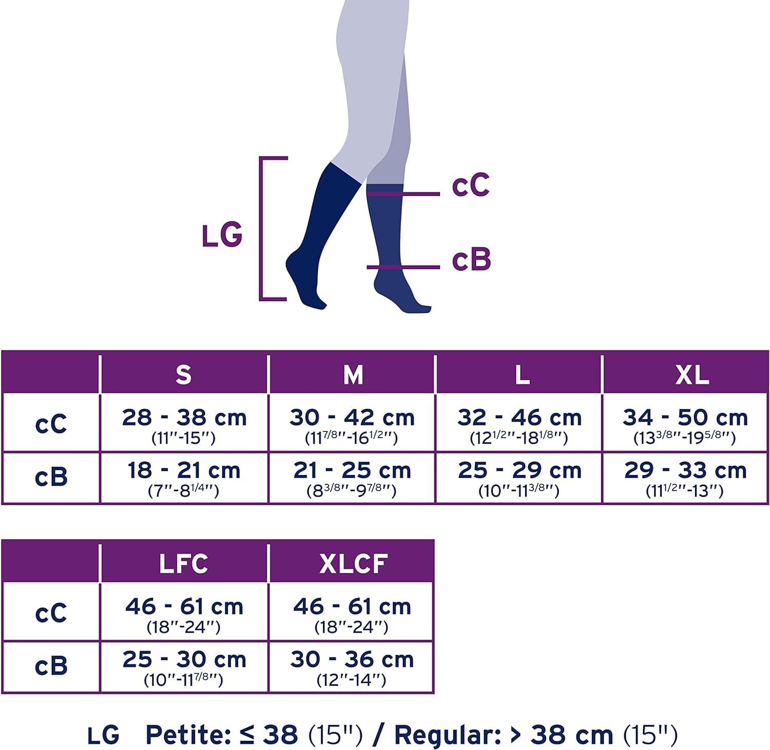 Jobst Relief PETITE OT 15-20 20-30 30-40 Compression Knee Stockings Size Color