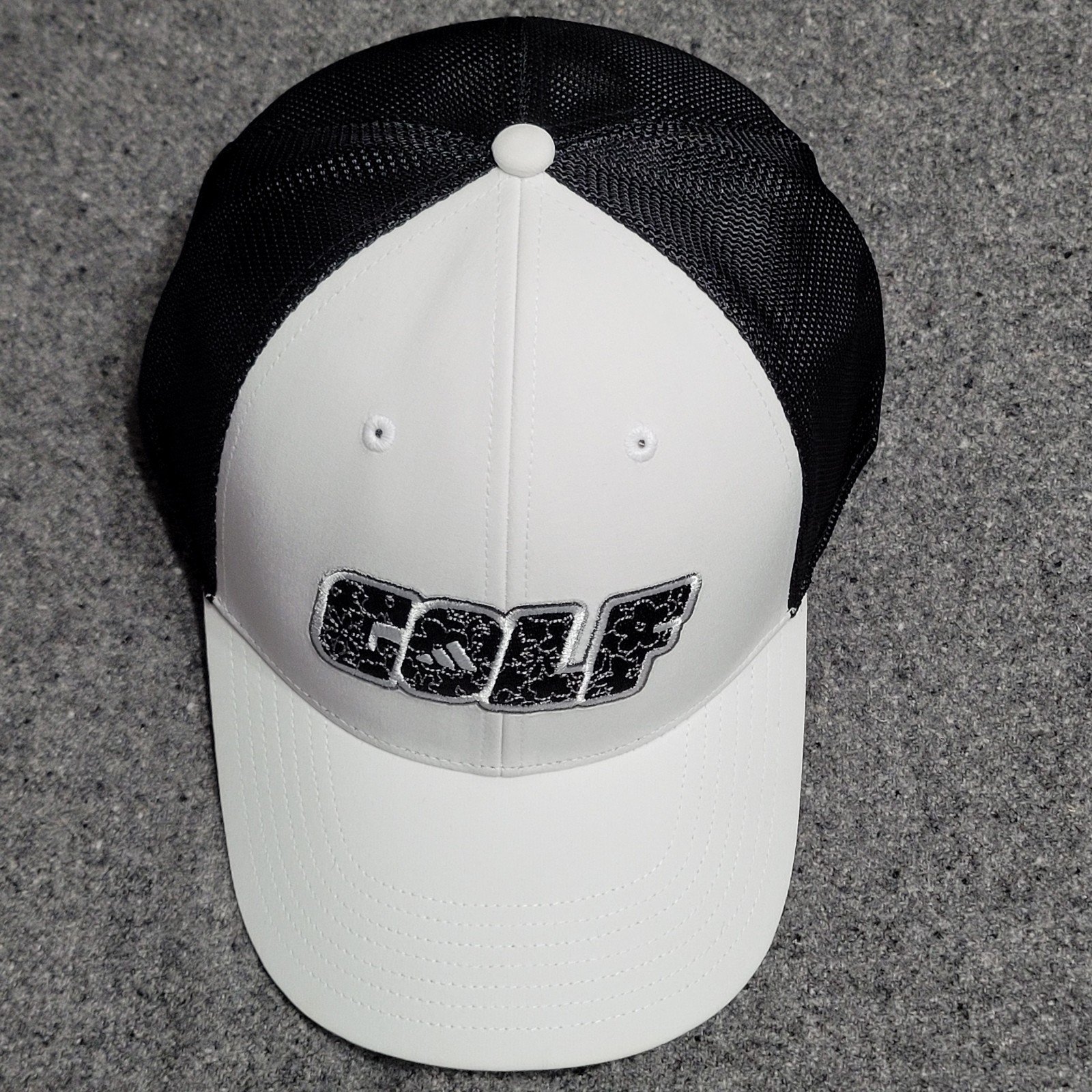 Adidas Hat Cap Mens Black White Golf Lo Pro Trucker Snapback 3 Stripes Adult