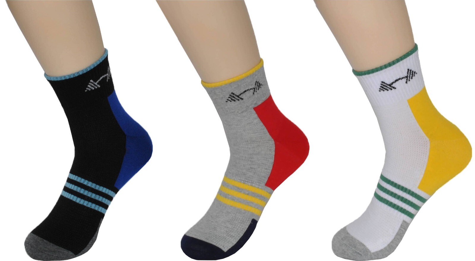 Men’s Athletic Crew Socks 12 Pack, Breathable Cotton Assorted Colors and Pattern
