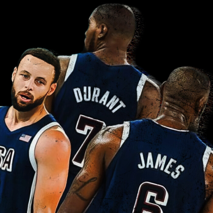 Stephen Curry Lebron James Kevin Durant BIG 3 USA World Champ Custom Graphic Tee