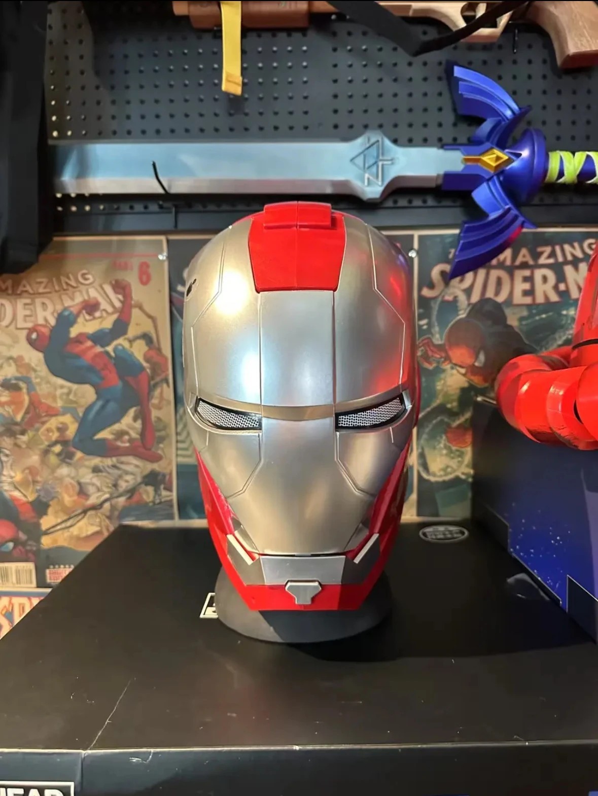 Iron Hero Electronic Helmet Wearable Auto Opening Mask LED Cosplay Adult