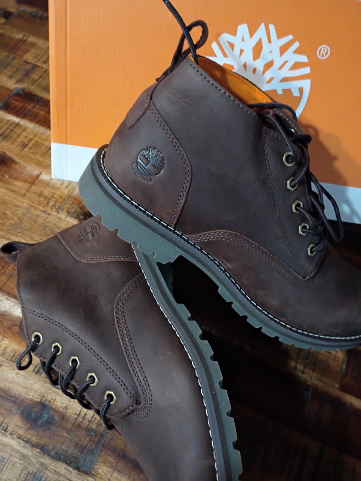 Mens Timberland Redwood Falls Premium Waterprof Leather Heavy Chukka Boot Sz 9.5