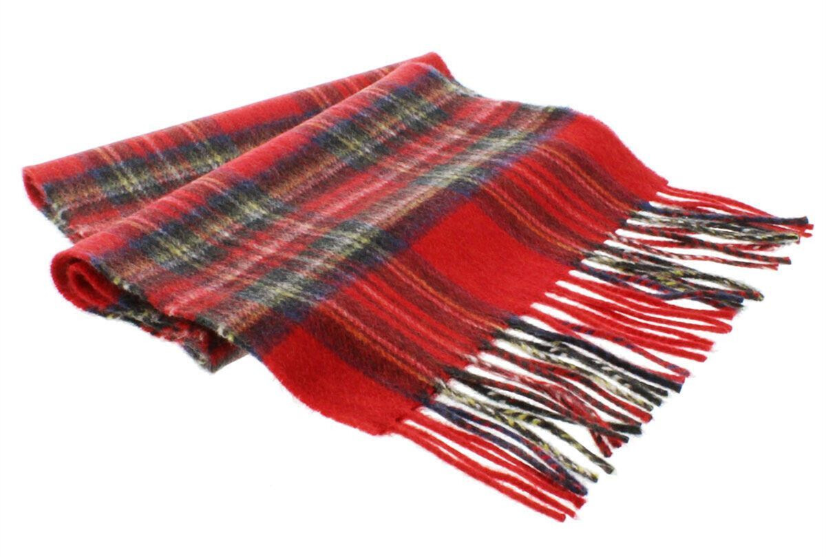 For Womens Mens 100% Cashmere Scotland Made Plaid check Warm Scarves Wool Scarf