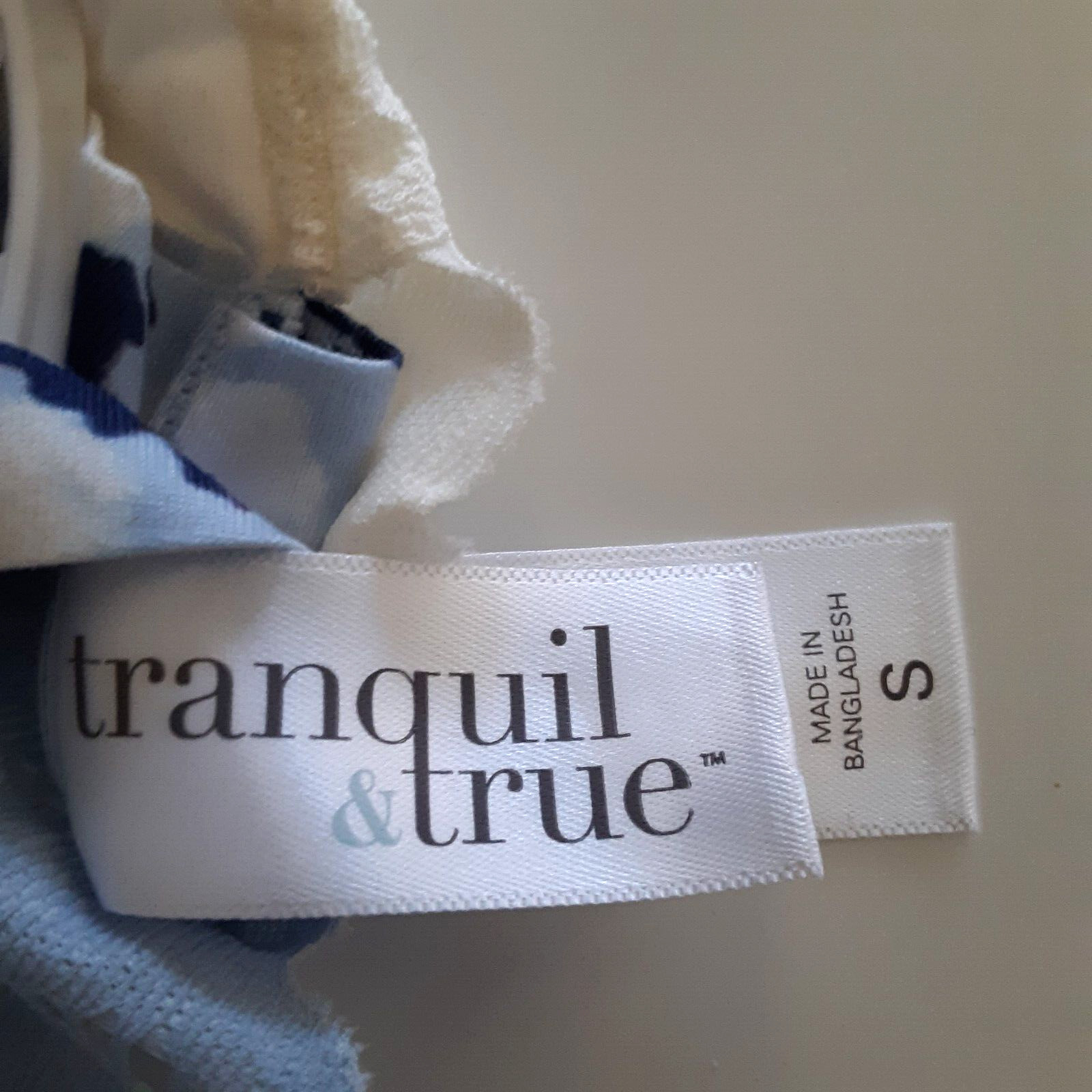 Tranquil & True Womens Size S Bikini Underwear Lace Back Blue Ivory 2 Pack