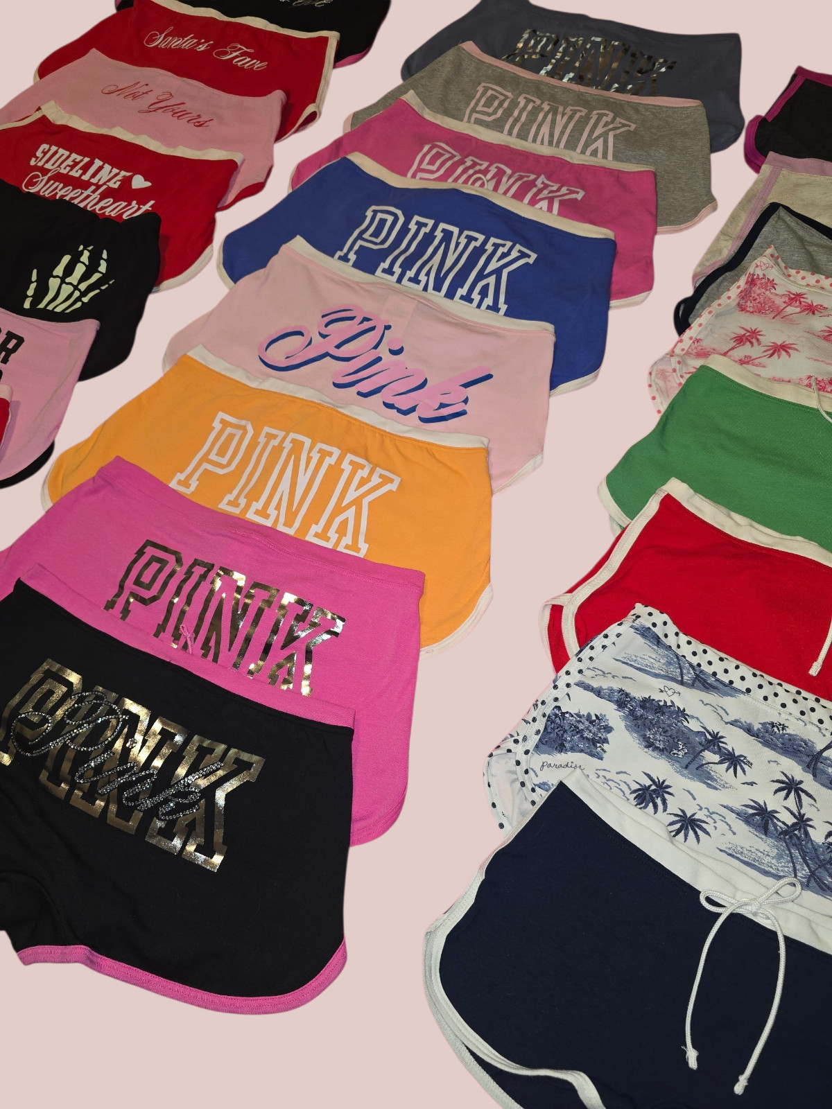 Victoria’s Secret Pink Dorm Boyshort Panty Red Blue Green XS S M L XL NWT