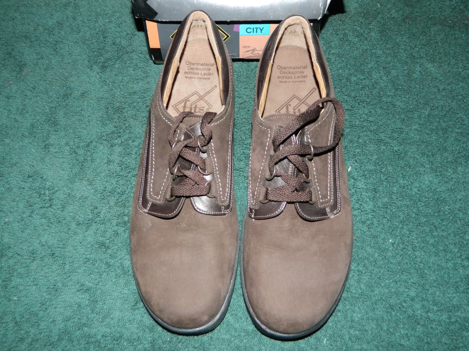 NIB FITS BY THERESIA Brown Nubuck Suede Leather Oxford Size 6