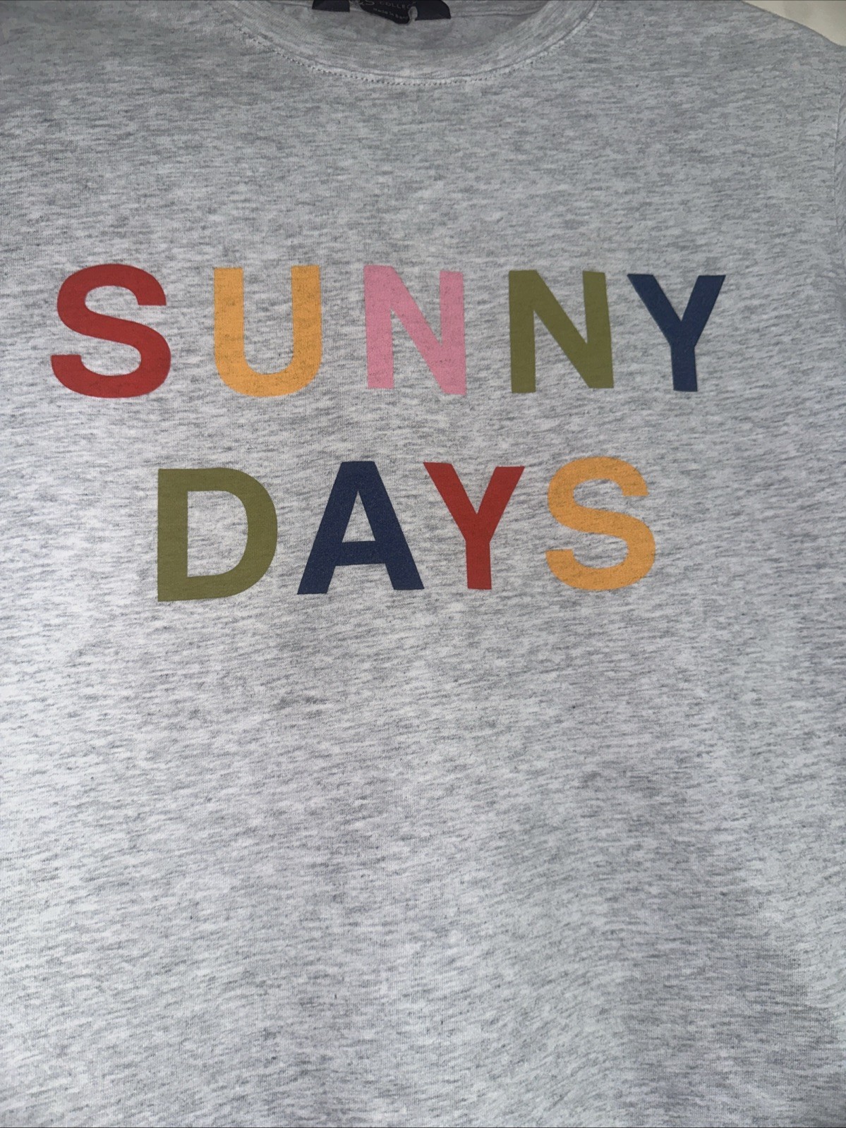 M & S Sunny Days Grey T-shirt Size 14