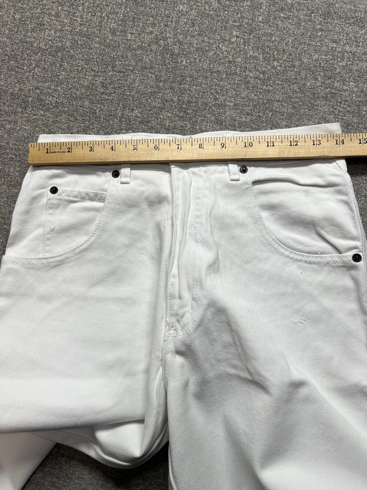 Vintage Solo Semore White Jeans Baggy Straight Leg Skater 28×29 USA Made