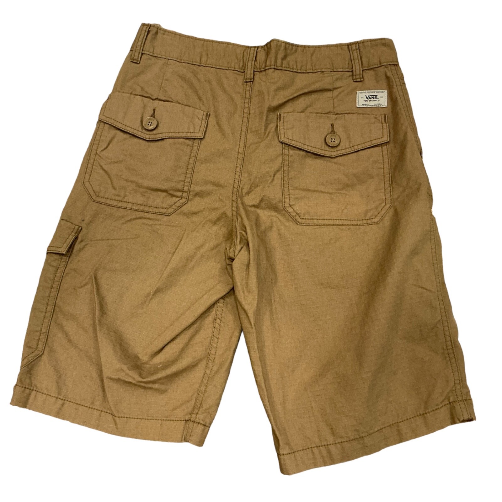 New 28×11 Vans GOODSMAN CARGO SHORTS Casual Cotton Pant KHAKI BROWN $48 Mens