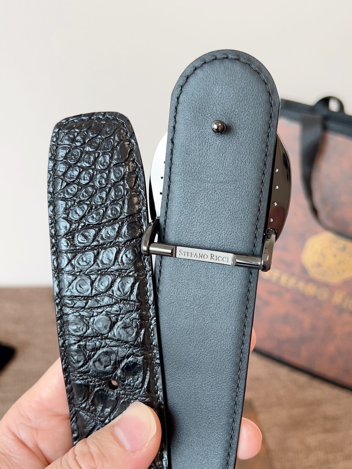 Authentic Stefano Ricci belt width 3.8cm/1.5inch