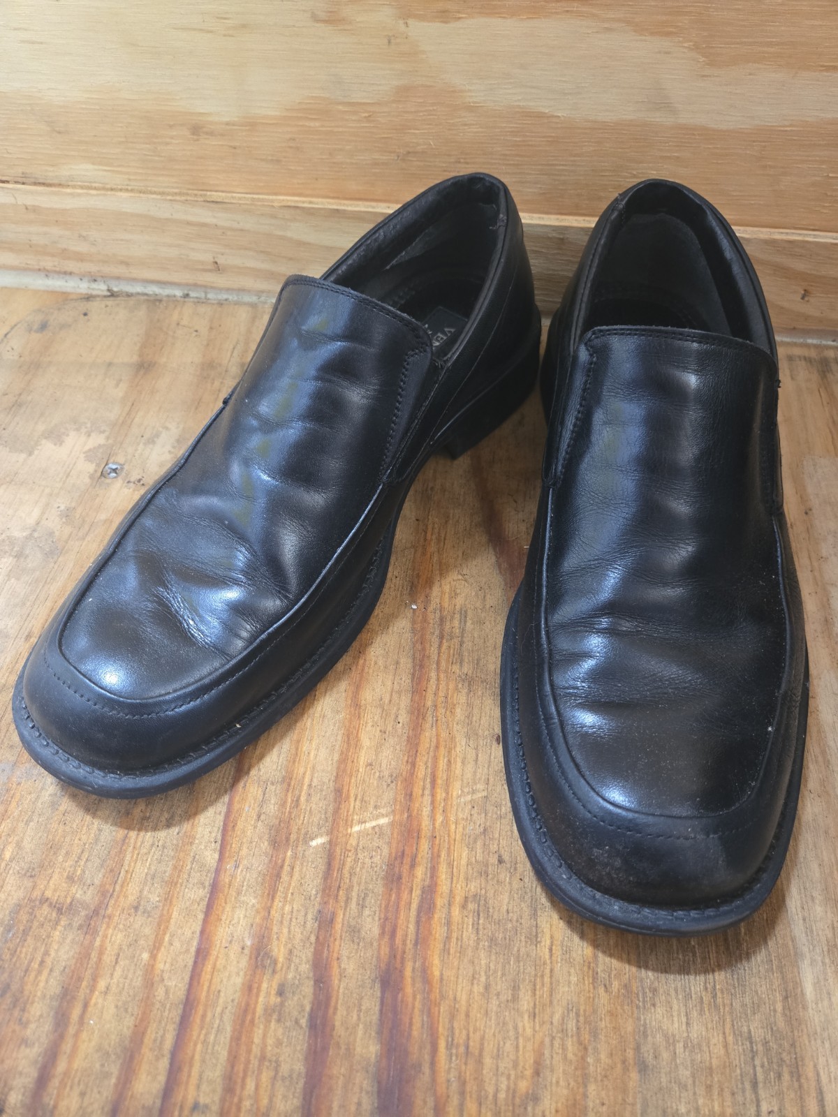 Venturini Men’s Sergio Black Leather Dress Shoes Made In Italy Size 10 1/2M