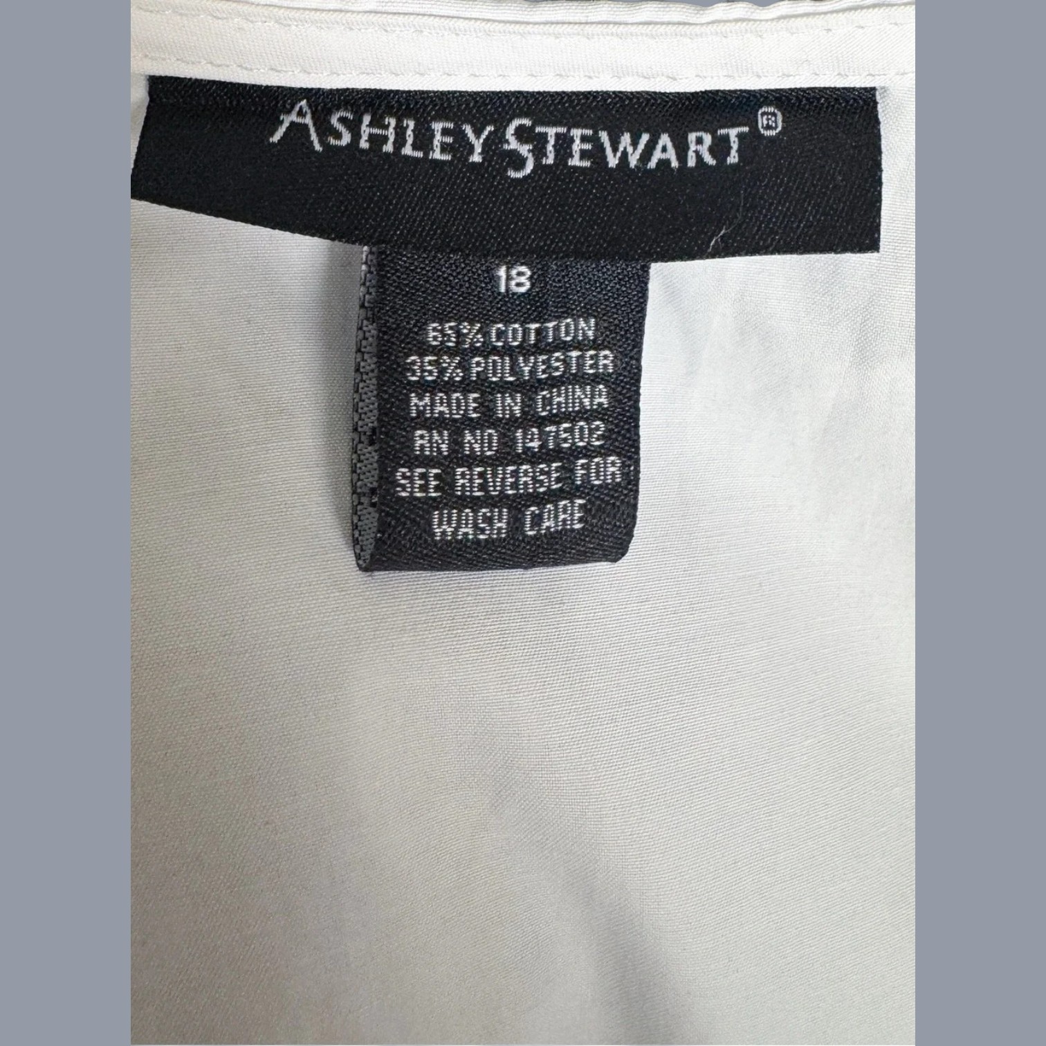 Ashley Stewart White Sleeveless Ruffle Front High-Low Top Cotton Women’s Size 18