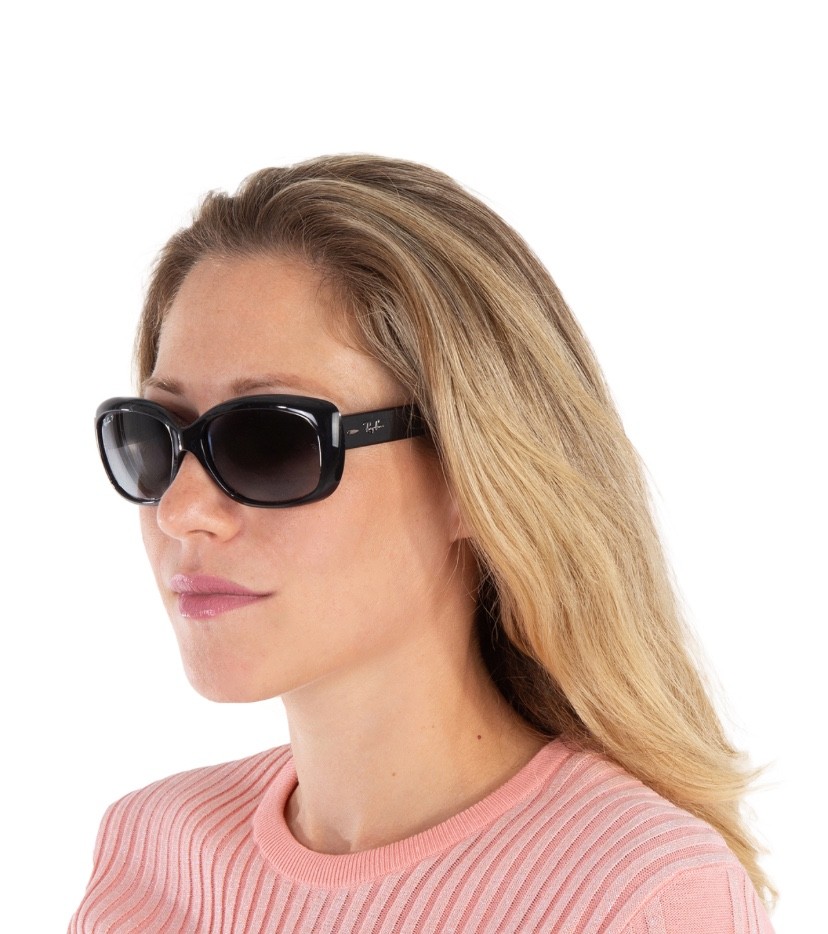 NEW Ray-Ban Rb4101 Jackie Ohh Black Grey Gradient Polarized 58mm Sunglasses