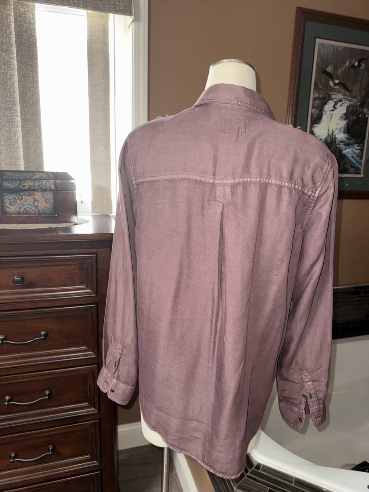 american eagle Women Blouse Size M Color Brown Eggplant