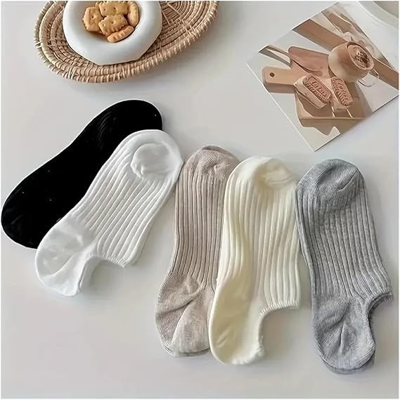 Women’s No Show Ankle Socks – 5/10 Pairs Low Cut Cotton Socks