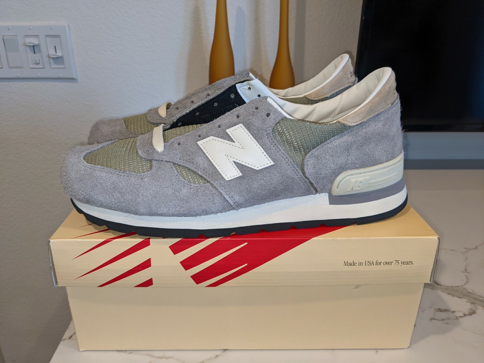 Size 13 – New Balance 990v1 MiUSA Marblehead Incense M990TA1 x Teddy Santis