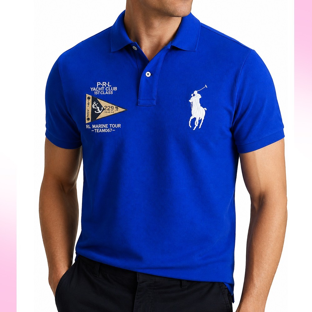 Polo Ralph Lauren PRL Yacht Club Men’s Polo Shirt Blue Size M Custom Fit