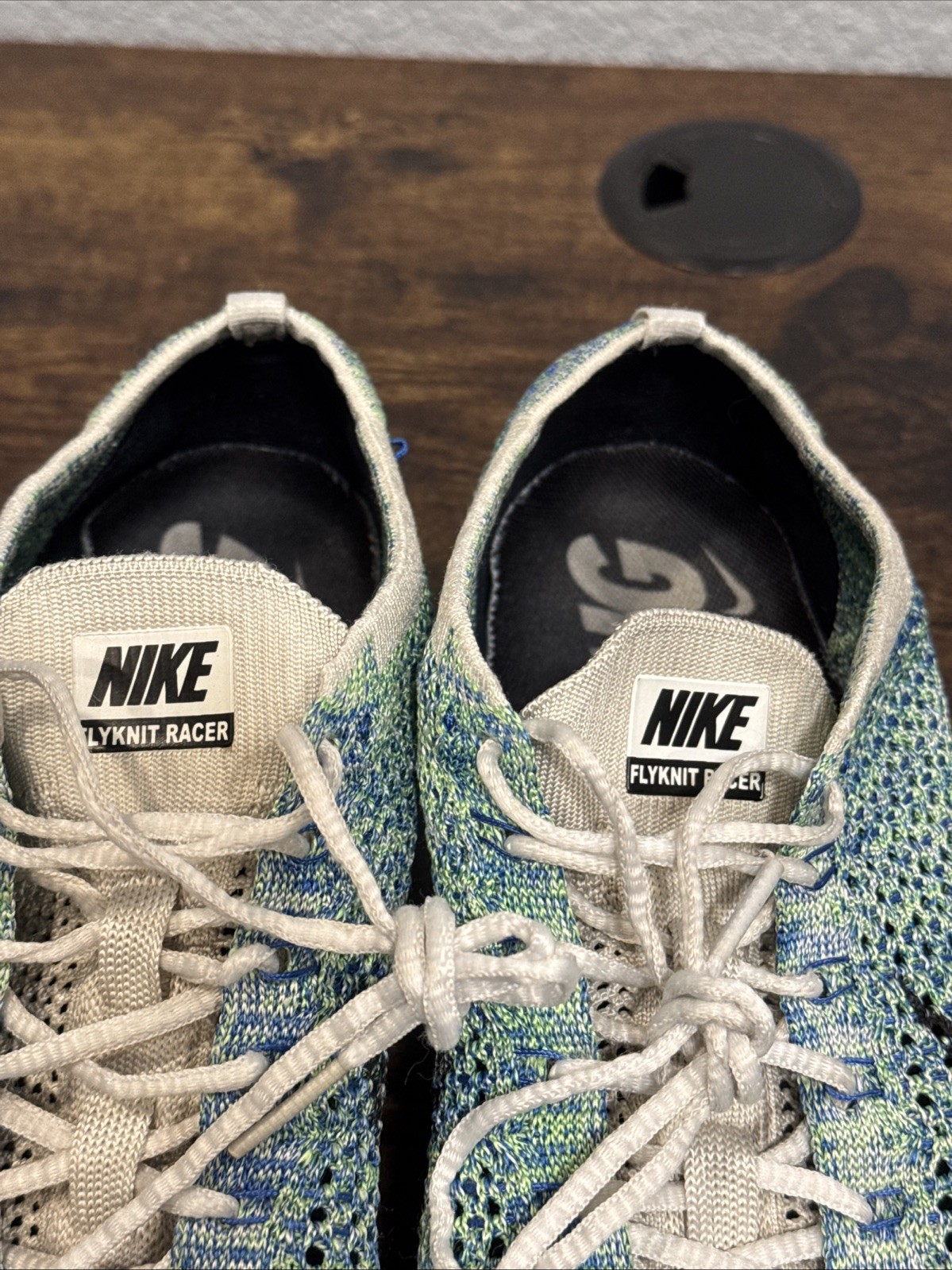 Nike Flyknit Racer Tranquil Teal Blue White 526628-810 Shoes Racer Men’s Size 10