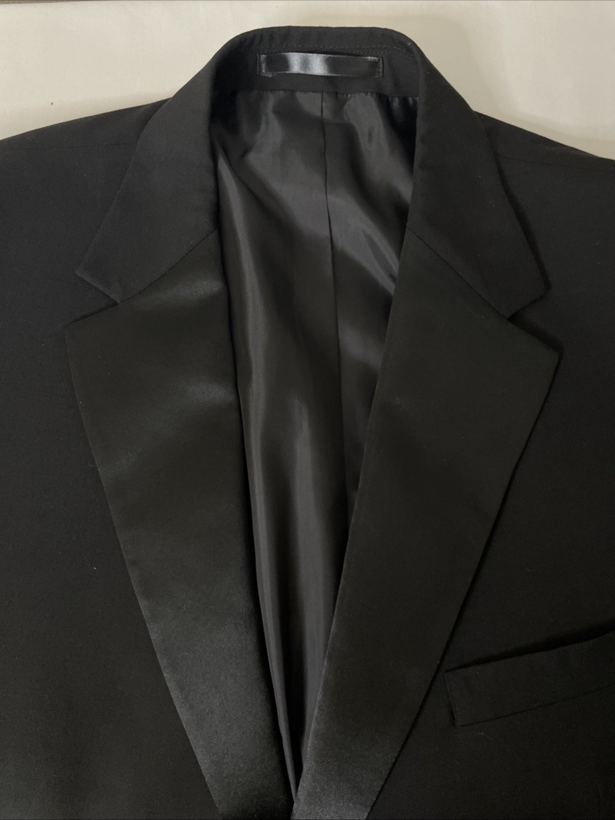 M&S MEN’S TUXEDO DINNER SUIT JACKET MACHINE WASHABLE REG FIT Size 46″ Med 117cm