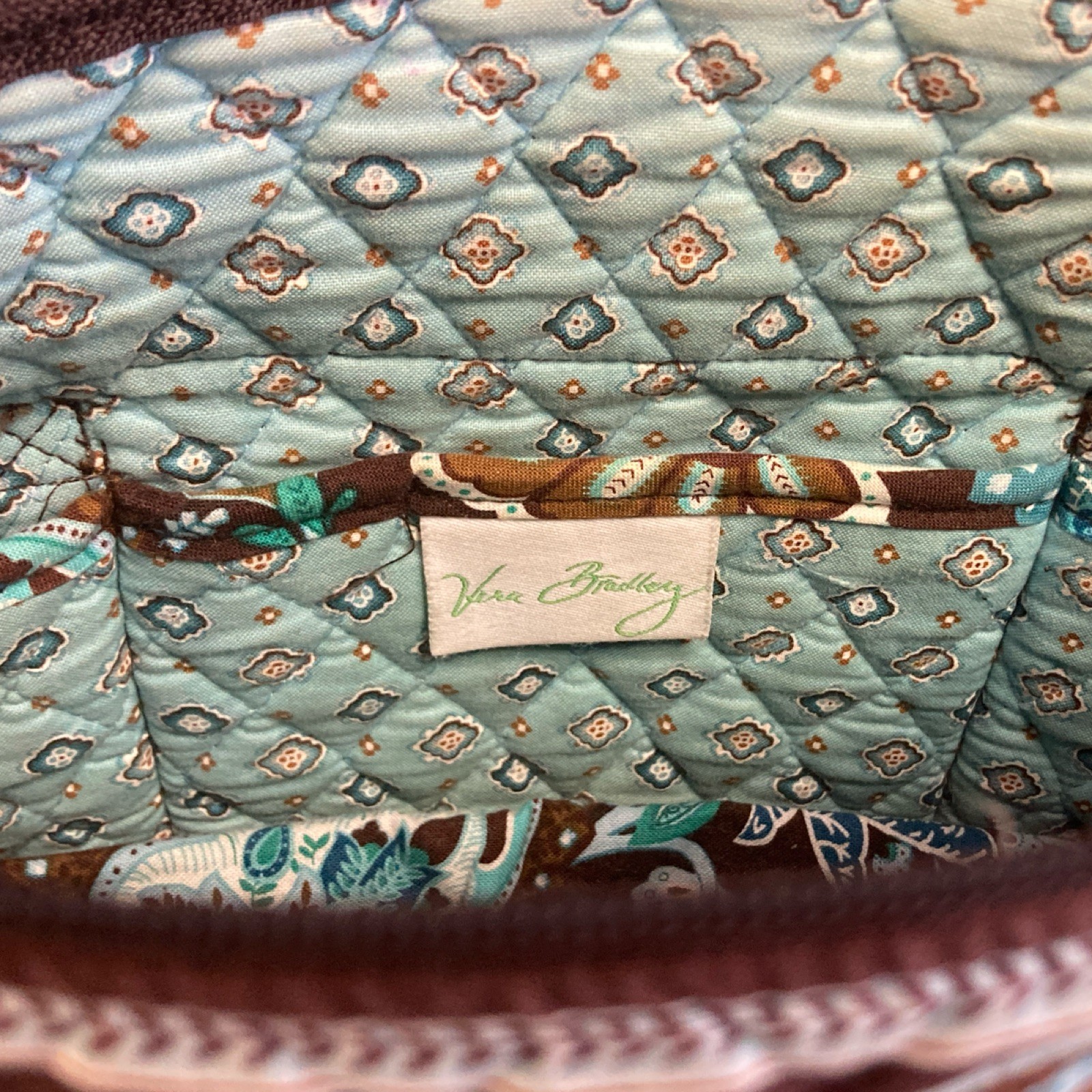 Vera Bradley Little Betsy Shoulder Bag Java Blue 2006 Vintage Retired Purse