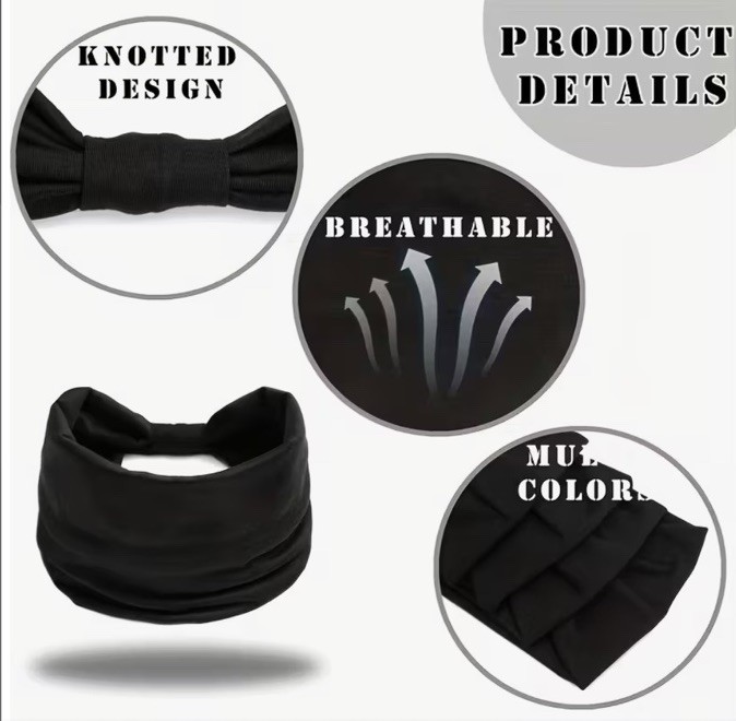 Women’s Yoga Wide Headband Ladies Elastic Boho Hair Band Sports Turban Head Wrap