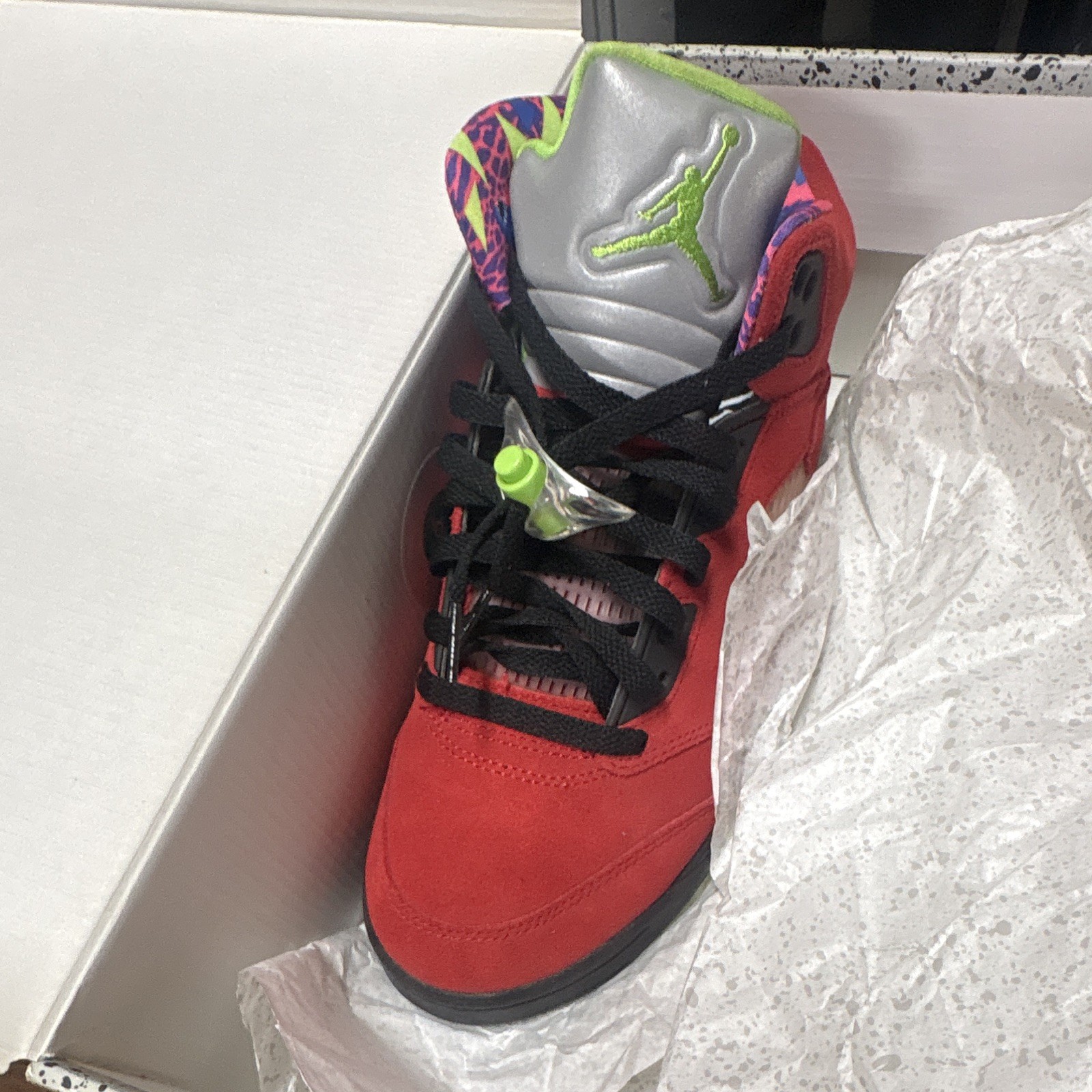 Jordan Air Jordan 5 Men’s Mid Top Lace-Up Multicolor Colorblock Basketball