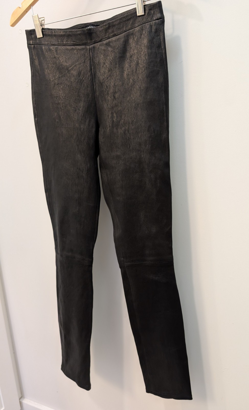 $1050 J BRAND L8007 SKINNY EDITA PULL UP LEATHER LEGGING PANTS WOMEN’S MED BLACK