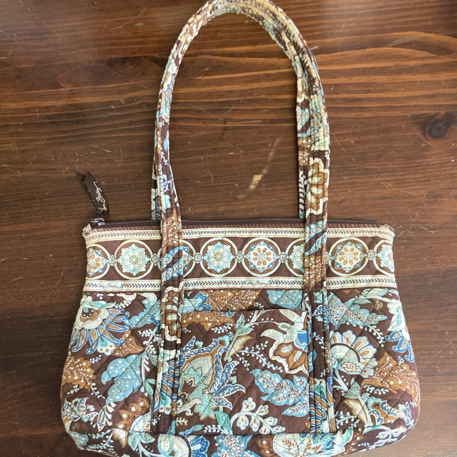 Vera Bradley Little Betsy Shoulder Bag Java Blue 2006 Vintage Retired Purse