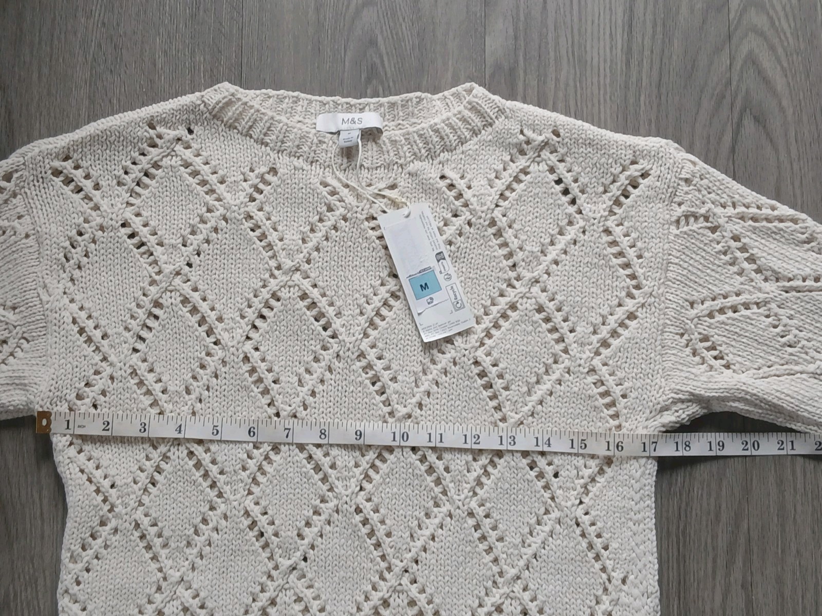 M&S Women/Ladies Natural Cotton Blend Jumpers Size Medium -BNWT-