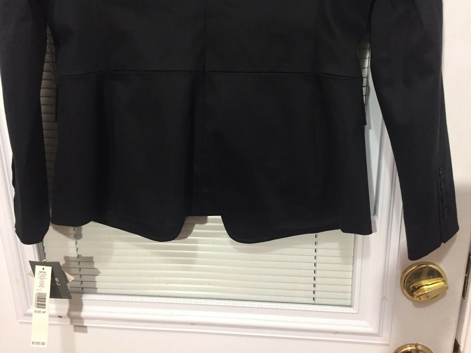 Kate Hill Women’s Single Button Black Blazer Natural Blend Sz 6 Petite MSRP $120