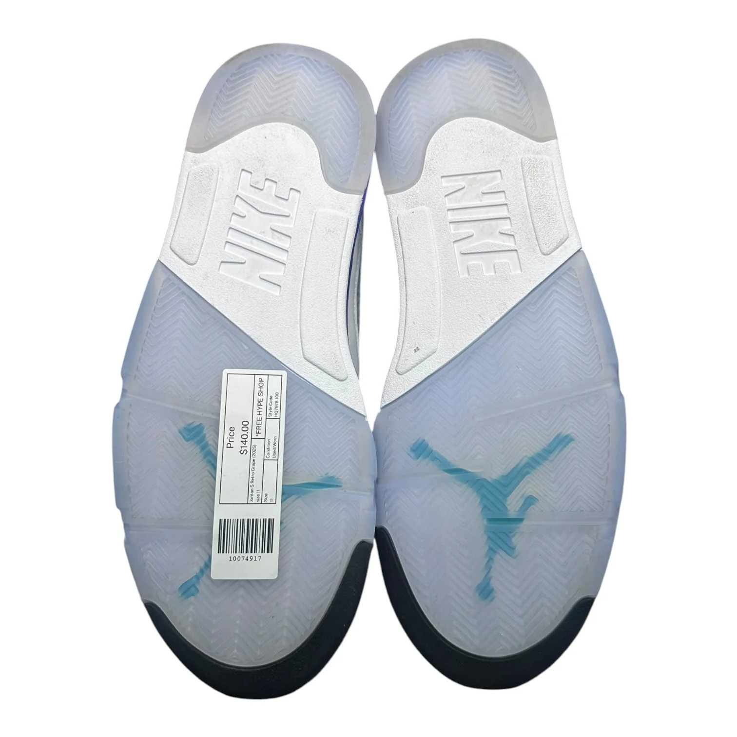 Jordan 5 Retro Grape (2025) size 11 – Used/Worn