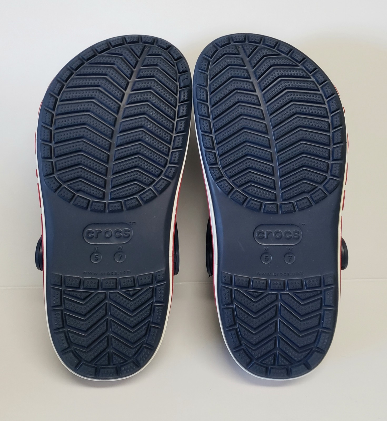 Crocs Bayaband Navy Unisex Clogs W7/M5 Red/White/Blue Patriotic 🇺🇲
