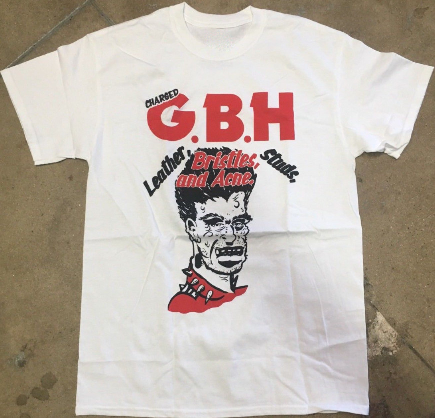 Vintage Charged GBH Heavy Cotton White All Size Unisex Tee Shirt JU201