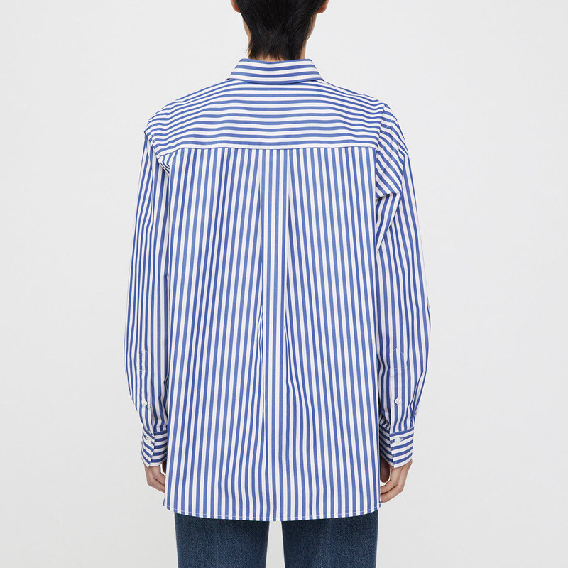 Toteme Signature cotton shirt Striped Embroidered Blouse Top